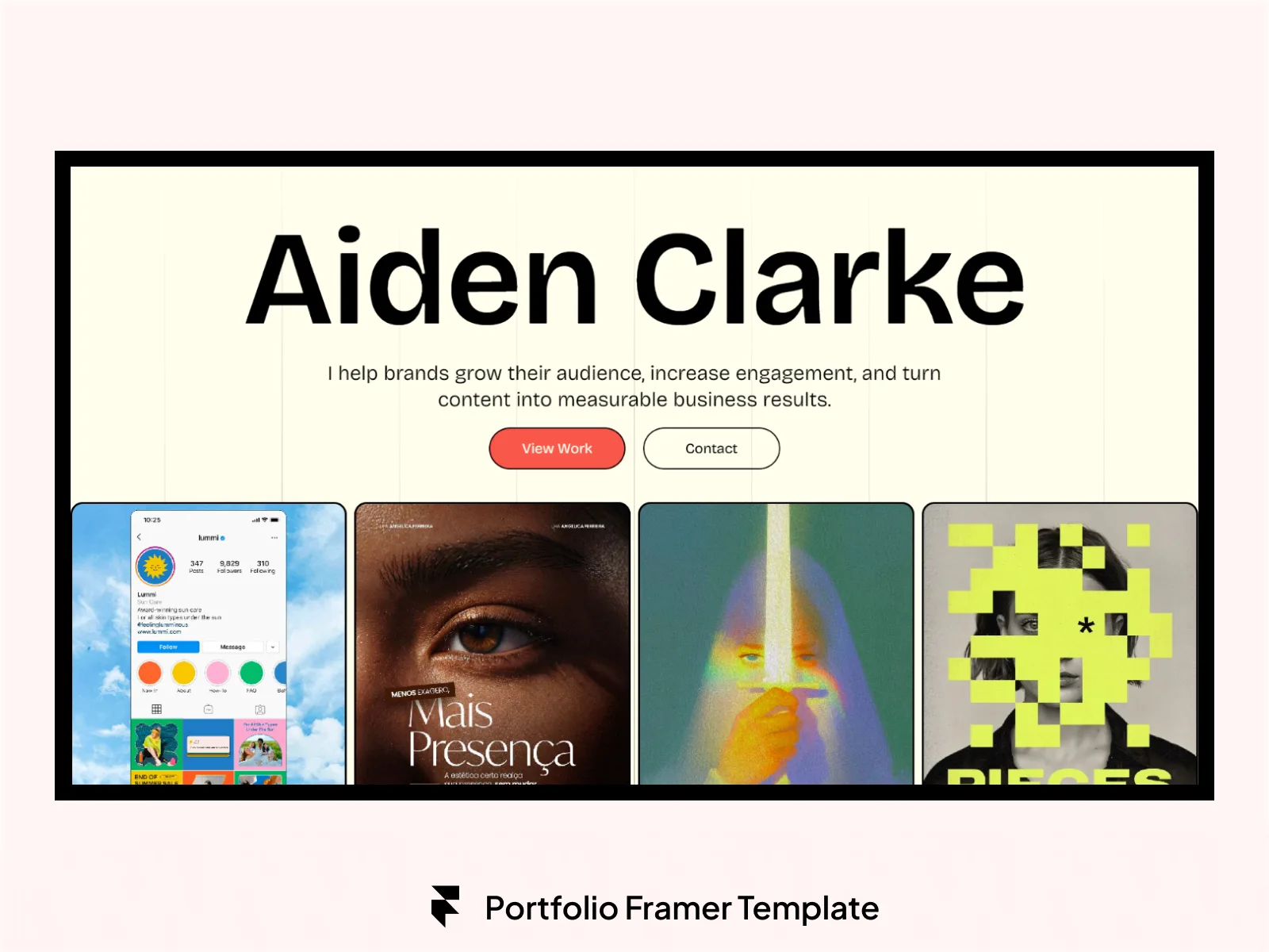 Designer Portfolios template